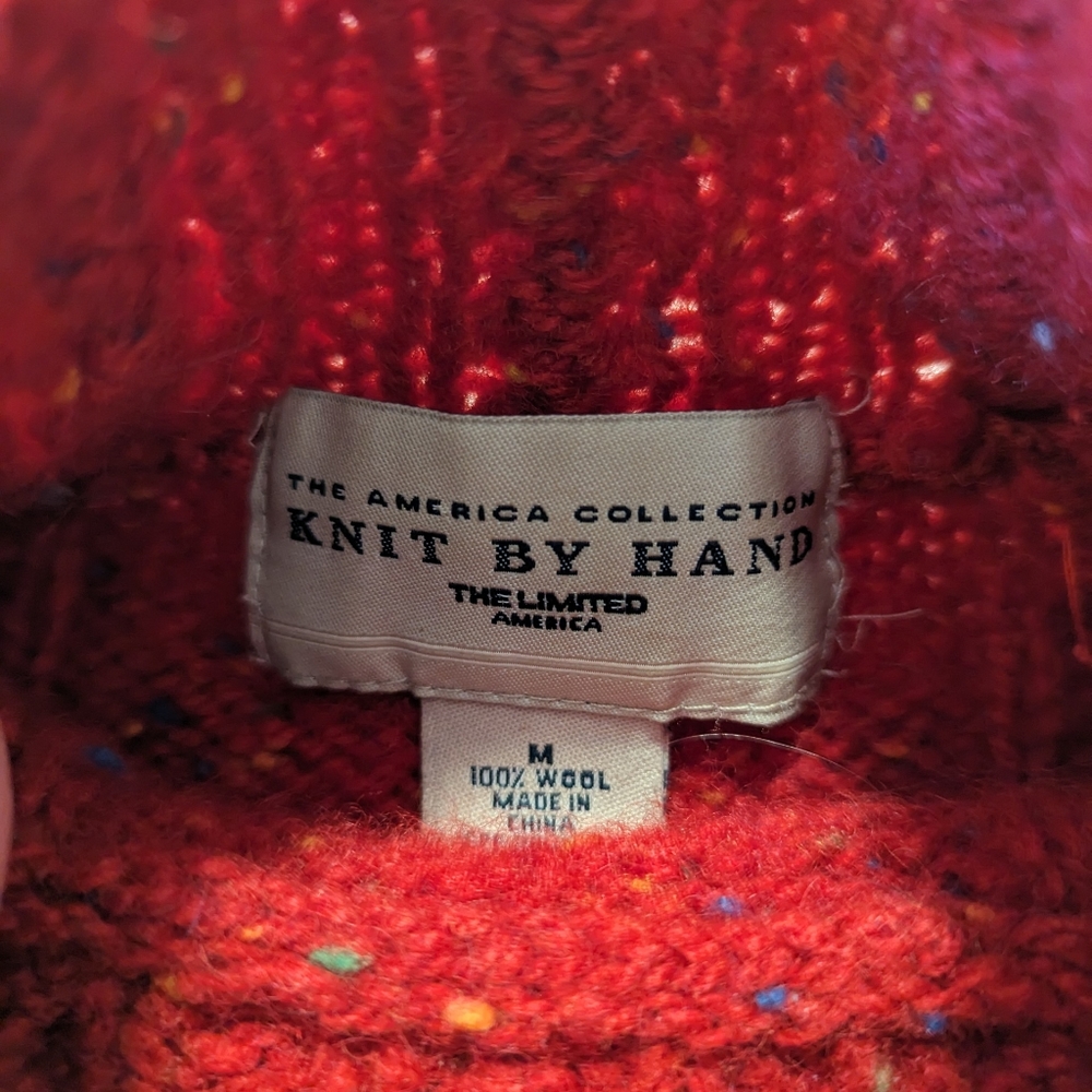 Cropped Wool Christmas tree sweater Knit by hand, The Limited